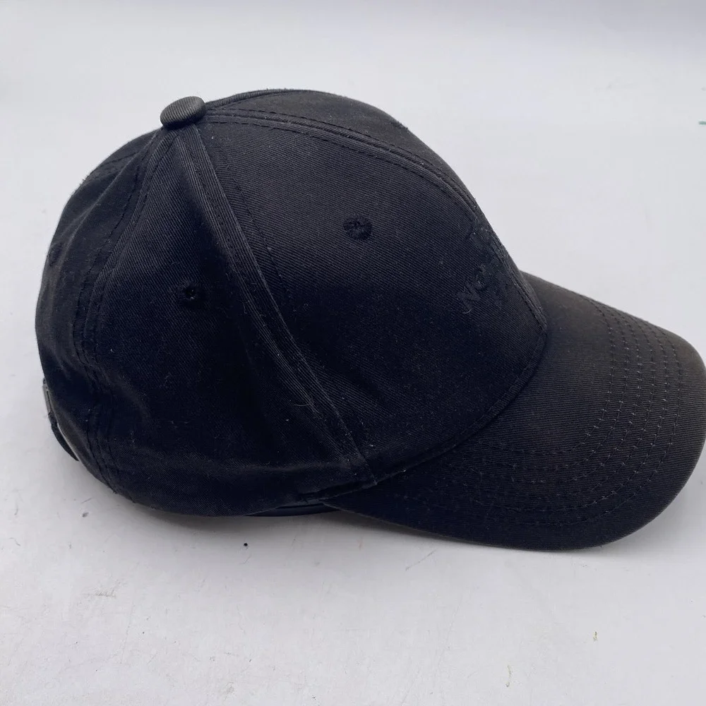 The North Face Hat Blackout Strapback Adjustable‎ Black Cleaned VGC All Black